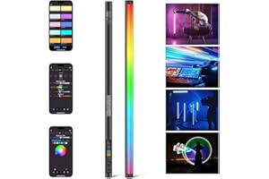 NEEWER TL60 RGB lampa świetlna, kolorowy RGBWW, lampa wideo, obsługuje sterowanie za pomocą aplikacji / 2,4G/DMX, 7 pikseli, 18 scen, 2500 K-10000 K CRI97+ TLCI98+, akumulator 3000 mAh