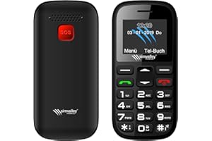 simvalley MOBILE Einfaches Handy: Dual-SIM-Komfort-Handy mit Garantruf Easy, Bluetooth und Taschenlampe (Phone, Notruf Handy, ohne Vertrag)