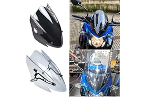 Midimttop Windshield Compatible with Su-zu-ki GSX-S750 GSXS 750 GSXS 750 2017 18 2019 2020 2021 2022 Windscreen Windshield Deflector with Bracket Motorcycle Accessories (Smoke)