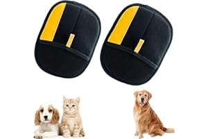 GRXMAEAT 2Pcs Pet Hair Remover Glove, Pet Hair Removal Glove for Cats & Dogs, Electrostatic Pet Hair Gloves, Washable Reusable Dogs Cats Hair Gloves for Furniture Bed Sheets Couch Clothes Carpet Car Seat