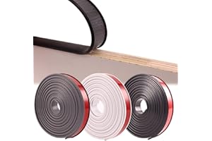 MRSHANG U-Shape Furniture Edge Banding, Self Adhesive TPE Edging Trim, Flexible Peel and Stick Veneer Edge Tape Protector, for Table, Cabinet, Shelf, Mdf (18mm*3m,Black)