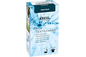 KREUL 98540 - Colorante textil batik Velvet Petrol, 70 g, polvo de color para batik y teñido de textiles