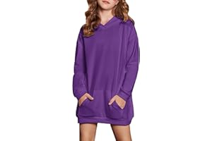 Arshiner Niña Sudaderas con Capucha Larga Niños Casual Sudadera de Manga Larga Moda Otoño Invierno Hoodie para Niñas 5-14 años
