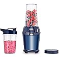Morphy Richards Compact Personal Blender, 2 x Cups with Lids, Smoothie Maker, 3 Pre-settings, Dishwasher Safe, 1000w, Midnight Blue, 403060