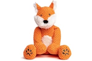 fabdog Floppies Plush Dog Toy - Cute & Durable Squeaky Dog Toys - Best Squeak Toy for Puppies and All Breeds | Ideal Pet Gift | Large Fox
