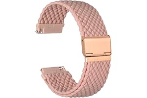 Ayadoo Correa de reloj de Nailon Trenzado, Correa de Reloj Deportiva Tejida de Liberación Rápida con Hebilla Ajustable para Hombres y Mujeres, Ancho 16mm 17mm 18mm 19mm 20mm 21mm 22mm