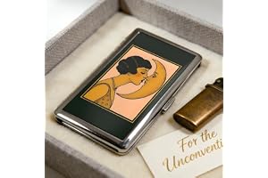 ZoraYorce Vintage art deco cigarettfodral av metall med snäppstängning