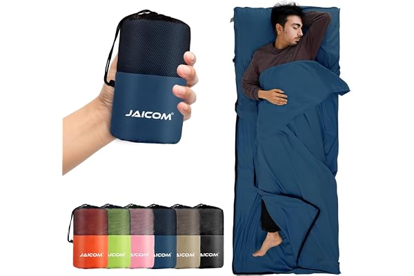 JAICOM Drap de Sac de Couchage, Sac a Viande Couchage, 220x90cm Sac de Couchage ultraléger, il Convient aux Voyages en Plein air, aux hôtels et aux Chambres à Coucher