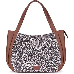 ZOUK Jute Handcrafted Vegan Leather Women's Shoulder Luna Handbags