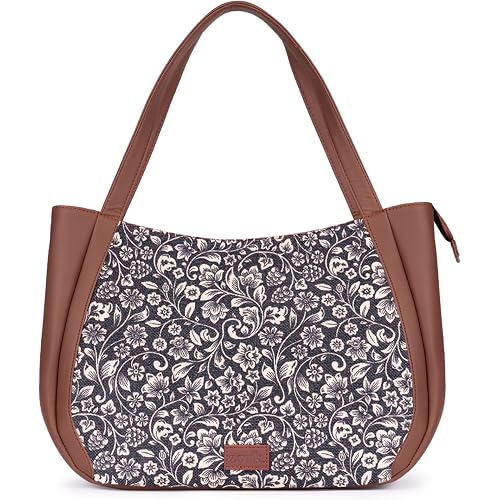 ZOUK Jute Handcrafted Vegan Leather Women\'s Shoulder Luna Handbags