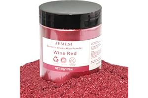 ‎JEMESI JEMESI Epoxy Resin Paint, Metallic Soap Paint, Mica Powder, Epoxy Resin Colour Pigments, Pigment Powder, Colours Pigment (Wine Red)