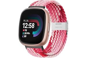 YASPARK Bracelet pour Fitbit Versa 3/Fitbit Sense, Réglable Sport Elastique Nylon Tressé Remplacement Bracelet pour Fitbit Versa 3, Fitbit Versa 4, Fitbit Sense, Fitbit Sense 2