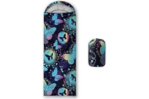 HOSIMA Kids Sleeping Bag for Boys Girls,Cute Puppy Print-Lightweight Warm Portable Outdoor Indoor-Waterproof Cold Weather Resistant Sleeping Bag for Camping Hiking