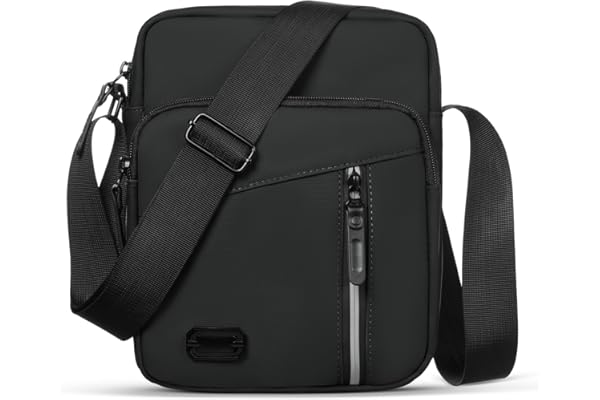Aucuu Sacoche Homme Bandouliere, Sac à Bandoulière Étanche, Sac Porté Epaule, Shoulder Bag Grande Capacité, Imperméable Sacs Business, pour Usage Quotidien Business Randonnée Voyage