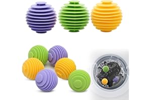 CIMOWN 9 Pièces Boule De Lavage Machine a Laver,Réutilisables Balle De Lavage,Boules De Lavage En Caoutchouc,Balle De Lavage Pour Doudoune,Réduisent Les Plis Et Les Pinces