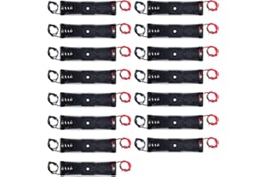 DORHEA 15 STÜCKE 18650 Batteriehalter Bundle mit Draht 18650 Batteriehalter Gehäuse 3,7 V, 1 Steckplatz DIY Batterie Aufbewahrungsboxen, 1 Steckplatz schwarzer Kunststoff-Batteriekasten