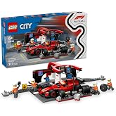 LEGO City Ferrari Arabalı F1 Pit Stop ve Pit Ekibi 60443-6 Yaş ve &Uuml;zeri &Ccedil;ocuklar i&ccedil;in Yarış Arabası İ&ccedil;eren Yaratıcı Oyuncak Y