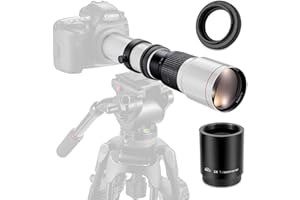 Telephoto Lens - F Lens Mount for Nikon, JINTU 500-1000mm f/8 Manual Lens for Nikon D7500 D5600 D3400 D3500 D850 D500 D7200 D5500 D750 D810 D3300 D5300 D610 D7100 D5200 D600 SLR Camera Lenses