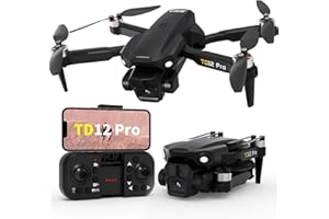 ‎TOLADRONE Toladrone Drohne mit 4K-Kamera, Drohnen für Erwachsene, Windwiderstand der Stufe 3, Bürstenloser Motor, 90° Elektrisch Verstellbar, Faltbarer RC-Quadcopter für Anfänger, TD12Pro