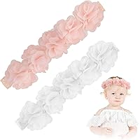 4 Fasce Per Bambine Con Fiocco - Elastiche, Per Battesimo, Compleanno, Decorazione - Foto 5