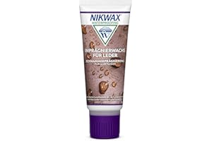 ‎NIKWAX Nikwax Imprägnierwachs für Leder 100ml, farbenlos, mit Schwammapplikator, imprägniert & schützt Glattlederschuhe, Handschuhe & Ausrüstung, PFAS-frei, umweltfreundlich, einfach zu benutzen
