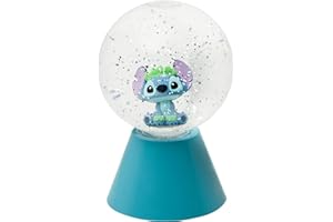 Paladone Disney Lilo & Stitch Boule à paillettes LED sous licence officielle, cadeau sous licence officielle, boule à neige lumineuse à changement de couleur pour enfants, adolescents, adultes, design