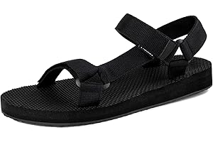 riemot Summer Sandals for Women Men, Comfort Breathable Beach Casual Walking Sandal, Arch Support Slides with Adjustable Buckle Straps, Anti-slip Outdoor Sports Lightweight Sandals, UK Size 3-12