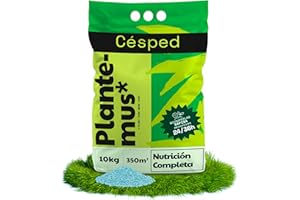 PLANTEMUS* PLANTEMUS Abono Césped Premium Otoño Invierno, Fertilizante NPK (12-11-18), Nutrición Completa: Césped Fuerte, Verde y Denso, Tecnología Alemana, 10 KG, 350 m²