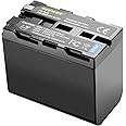 Neewer 6600mAh Li-ion Battery, Replacement Battery for Sony NP-F970 NP-F960 NP-F975 NP-F570 NP- F750 NP-F770, Suitable CN160 NW759 74K 760 FW759 74K 760 LED Video Light, Monitor