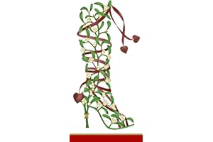 2 Packs of Caspari Paper Pocket Handbag Tissues Hankies - Mistletoe Shoe Christmas