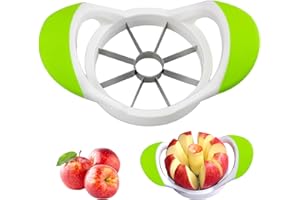 ARSUK Apple Slicer Cutter & Corer Wedger 8 Slices Stainless Steel Blades, Ergonomic Rubber Easy Grip Handles, Easy to Use Fruits Pears Cutting Slicing Kitchen Tool & Gadget