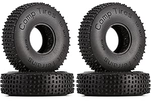 ‎INJORA INJORA 1.0 RC Reifen Rock Crawler Comp Pins Mult Terrains Rad Reifen 65 * 19mm für 1/18 1/24 RC Crawler Axial SCX24 Gladiator Bronco C10 JLU Deadbolt B17 FMS FCX24 FCX18 AX24 Rock Buggy