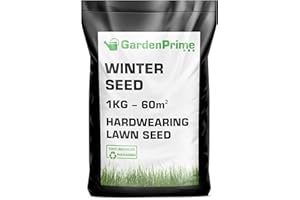 GardenPrime Winter Lawn Seed - 1KG Premium Durable Grass Seed for Colder Weather, Perfect for overseeding, Patch Repairs, New lawns - 1 KG