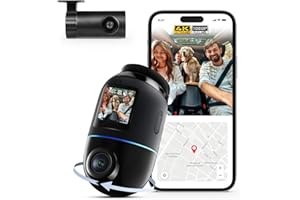 70mai Dash Cam 4K Omni, Dual-Channel 4K+1080P DashCam Auto 360 Gradi, Rilevamento Movimento AI, Visione Notturna, 5GHz WiFi6 GPS Telecamera per Auto, Modalità Parcheggio 24H, Controllo APP, Max 512G