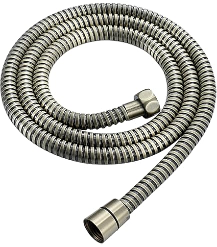 1m/1.5m/2m Stainless Steel Bathroom Flexible Shower Hose Water Head