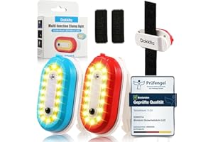 DOKKITA Luce da Corsa Ricaricabile, Luce Notturna per Cani USB C, Luce da Corsa a Clip con 4 modalità di Illuminazione, Luce di Sicurezza Notturna a Induzione per Corsa, Passeggiate, Collare per Cani