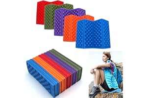 WILSONZIN Tapis de Camping léger et imperméable Portable en Mousse Tapis de Siège Pique-niqu Facile à Transporter Confort pour randonnée, Trekking 5 Pièces