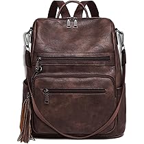 Borsa Zaino Donna 2 In 1 - Tracolla E Zaino, Grande Capacità, Pelle PU Elegante - Foto 8