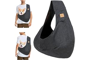 PETCUTE Bolsa de Transporte para Perro Pequeño de 6kg,Cómodo y Duradero Transportín para Perros con Cinturón De Seguridad,Bolso Bandolera para Perros con Bolsillo,Paseos al Aire Libre,Viajes,Compras