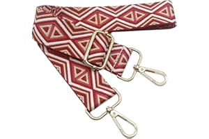 KERIOCUSI Tracolla Regolabile Colorata per Borse Donna Beige Rosso, 80-130cm Cinghia della Borsa con Gold Moschettone, Durevole per Crossbody Borsa, Chitarra, Borse Moderne Accessori, 3.8cm, 1216