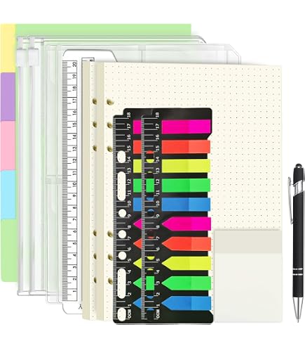 Recharge 100 Feuilles A5 3 Trous – Papier Dotted 120g Bullet Journal, 200 Pages Pour Classeur Anneaux