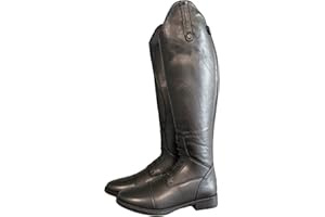 Englander Equestrian Athena Tall Laced Riding Boots for Women – Synthetic Vegan Leather, Stretch Calf, Zip-Up, Non-Slip Sole – Standard & Wide Fit