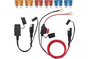 GTIWUNG Ładowarka USB Wtyczka Motocyklowa, Gniazdo SAE do USB Wodoodporne, 12 V 2.1A, Kabel Przyłączeniowy, 16AWG Złącza 3,6FT z Końcówką Pierścieniową, Szybkie Podłączanie