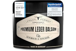 URBAN FOREST Lederpflege mit Bienenwachs & Avocado-Öl 250ml für Auto Sofa Couch Möbel Jacke Motorradbekleidung Handtaschen Ledercouch Schuhe Sattel für Pferde Lederfett - Premium Leder Balsam