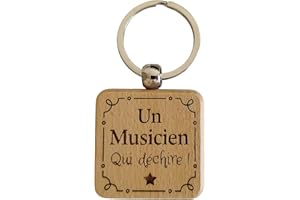 BOMOSKI Porte-Clés en Bois Gravé Personnalisé - Cadeau Unique pour Collègue de Travail, Ami, Famille - Porte Clef Idéal pour Cadeau de Noël, Anniversaire