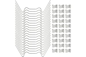 CFYTHYAB 60PCS Greenhouse Glass Clips – Stainless Steel Glazing Clips Set with 30 W-Type Clips & 30 Z-Type Clips, Window Pane Fixing Hooks for Greenhouse Glass Panels
