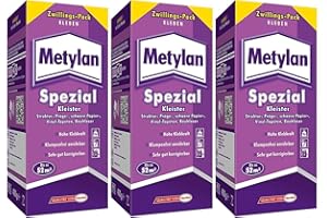 Gardopia Sparpaket: METYLAN Spezial Tapeten-Kleister, Spezialkleister mit hoher Klebkraft, 3 x 400g
