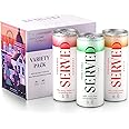 SERVED – Premium Vodka, Real Fruit & Soda Mixed Variety Pack, 4% ABV, 95 Calories, Infused with Wonky Fruit, Vegan, 6 x 250ml Cans (2 x Raspberry, 2 x Lime, 2 x Peach)