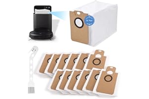 RONGZY 12 Pack Bolsas de Recambio compatible con Conga 2299/2499/7490/8290 Aspirador Accesorios 3L Bolsas de Polvo para Conga 2299/2499/8290/7490 Immortal con Cepillo de Limpieza