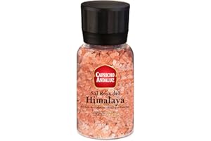 CAPRICHO ANDALUZ Molinillo Sal Rosa del Himalaya 390gr- Condimento Perfecto en Platos para Realzar Sabores y Sazonar Comidas.